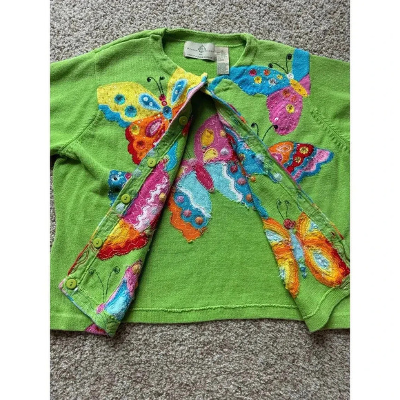 DESIGN OPTIONS women's BUTERFLY Cardigan sweater, Size XL - Picture 10 of 11